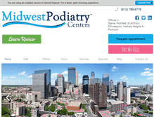 Tablet Screenshot of midwestpodiatrycenters.com